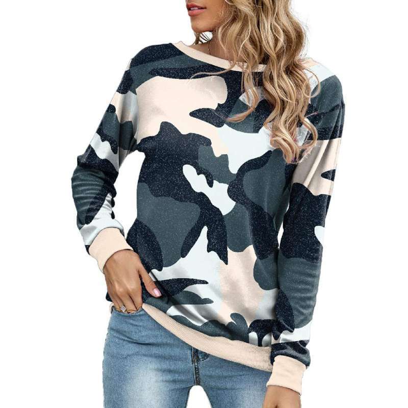 womens long crew neck sweatshirts