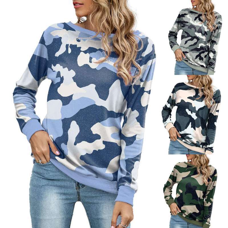 womens long crew neck sweatshirts