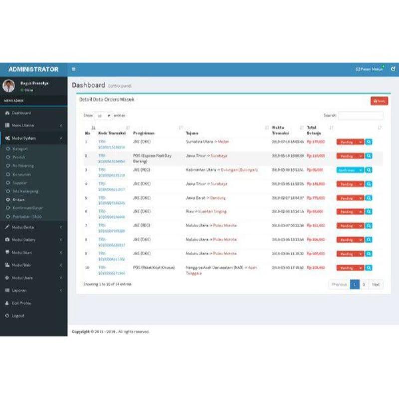 Jual Web Toko Online Bisa Cek Resi Jne Tiki Pos Terlaris Murah Mei 2021 Blibli