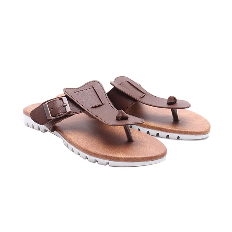 Dr.Kevin 57010 Leather Women Sandals - Brown