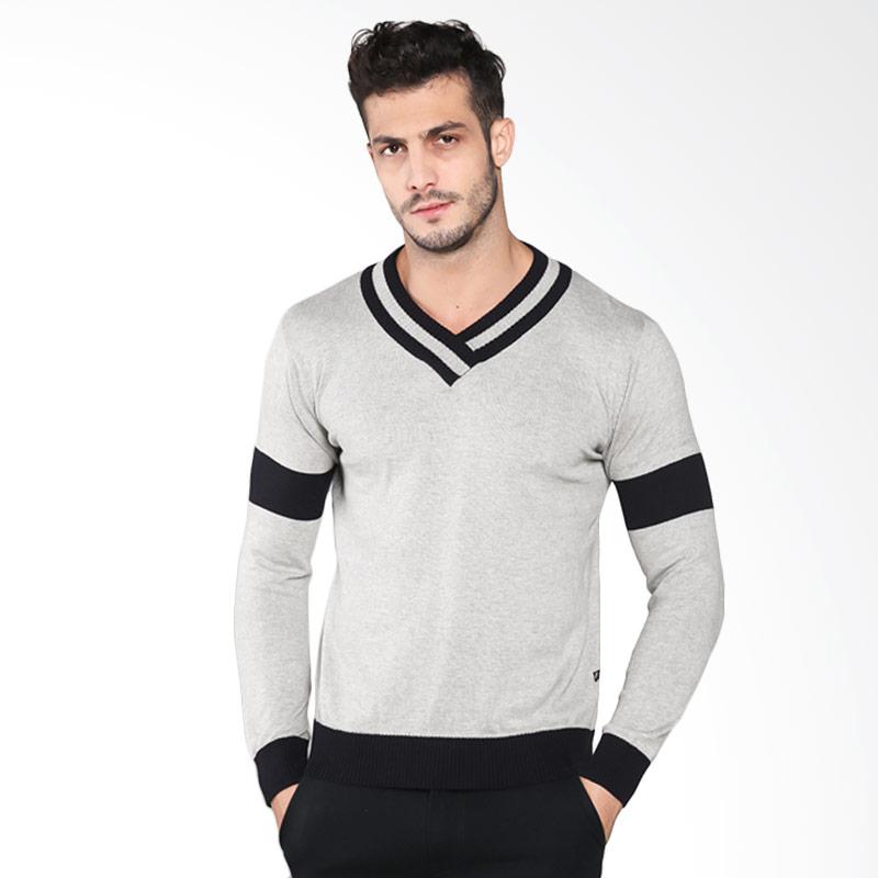VM Kaos Rajut Panjang Sweater - Kombinasi Abu