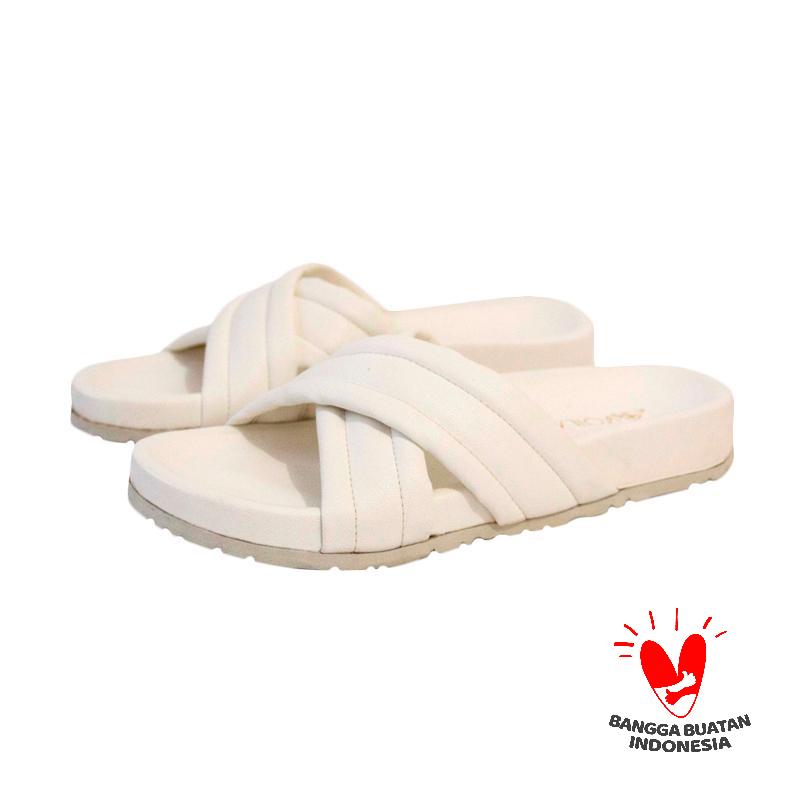 Voila Nudite X Sandal Flats Wanita - White
