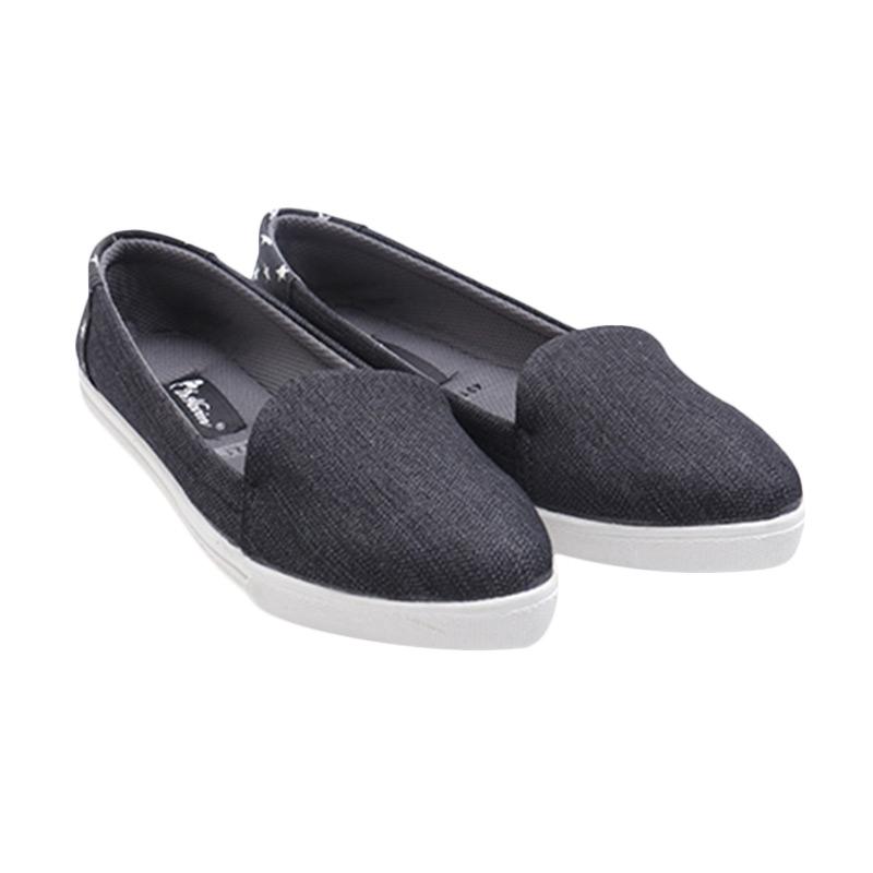 Dr.Kevin 43171 Ladies Flat Slip-On Shoes - Black