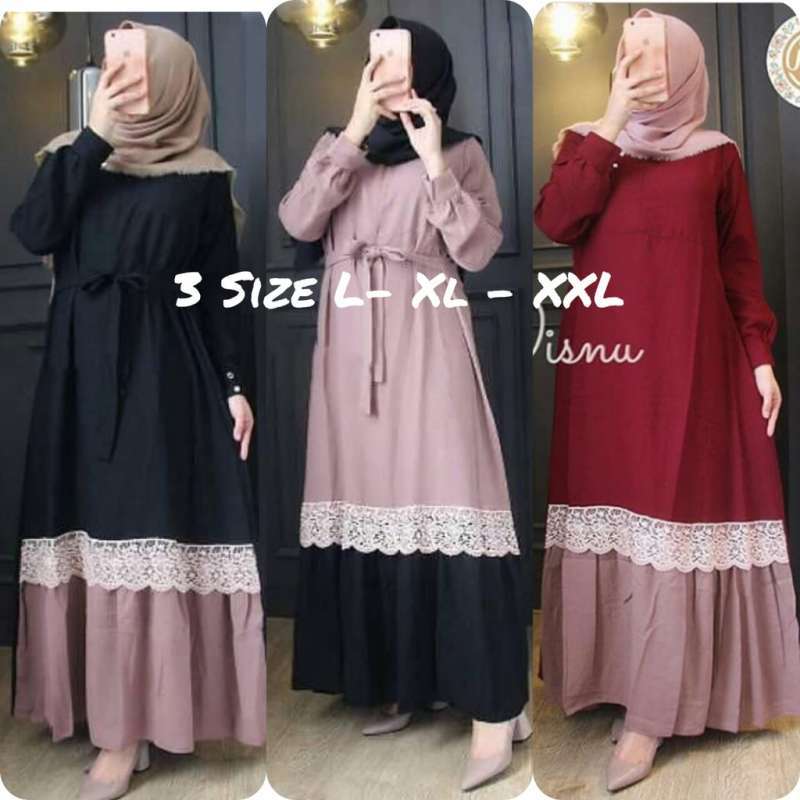 Jual Gamis Jumbo Ukuran L Xl Xxl Busui Terbaru Syari Polos Dress Murah Marocco Dress Murah Mei 2021 Blibli