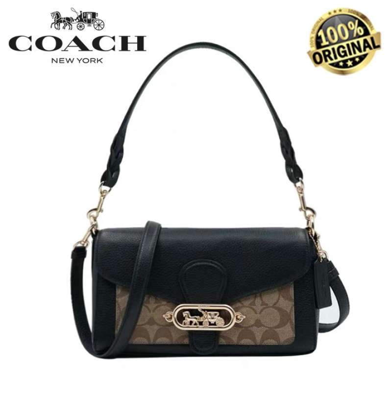 Coach jade sale shoulder bag black