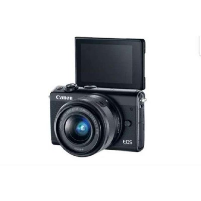 diskon kamera mirolles canon m100 kit 15 45mm putih trendy