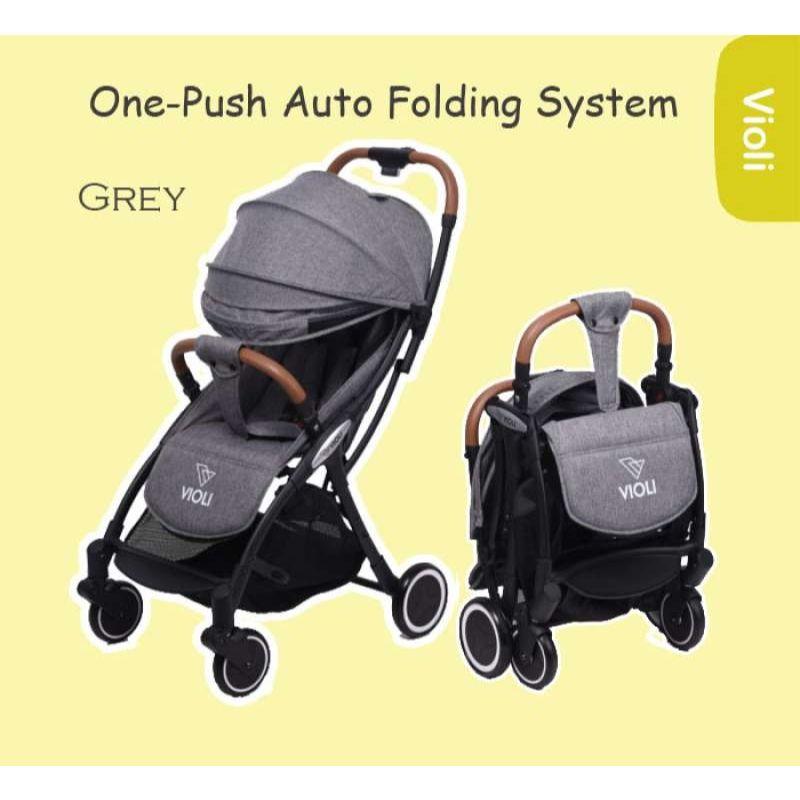 power folding stroller