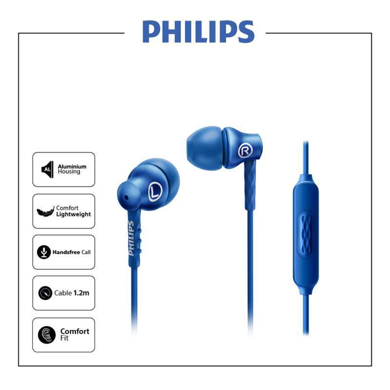 philips earphone with mic she2405