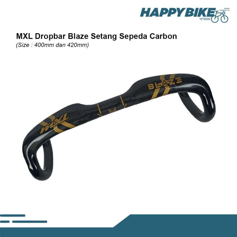 Dropbar Sepeda Stang Road bike MXL Carbon 400mm 420mm