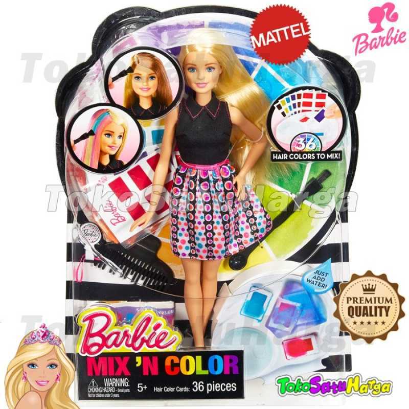 Jual Boneka Barbie Mix N Color Doll Mainan Anak Bisa Cat Rambut
