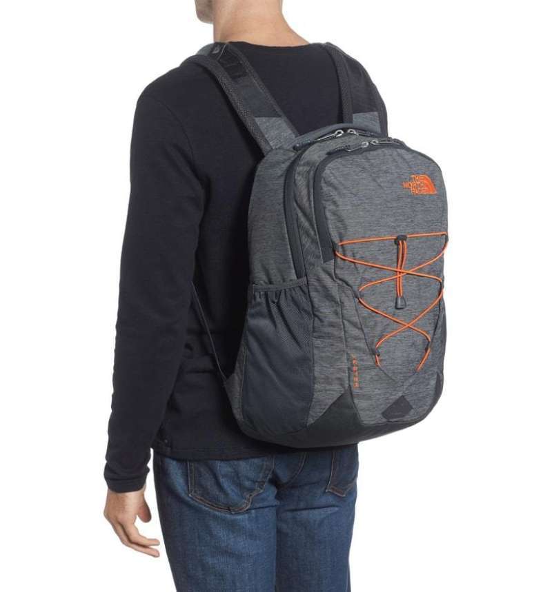 dark grey north face backpack