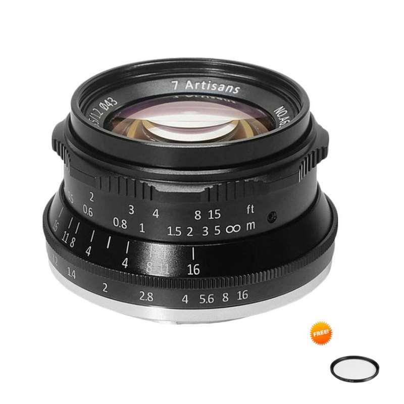 7artisans lens 35mm f 1 2 for canon eos m free filter uv