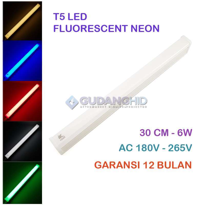 Lampu TL Neon T5 LED 30cm 6W Tube Fluorescent AC 180V 265V