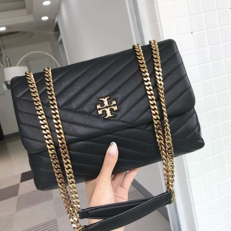 Jual Tory Burch Kira Chevron Shoulder Bag Black ORIGINAL 100 di
