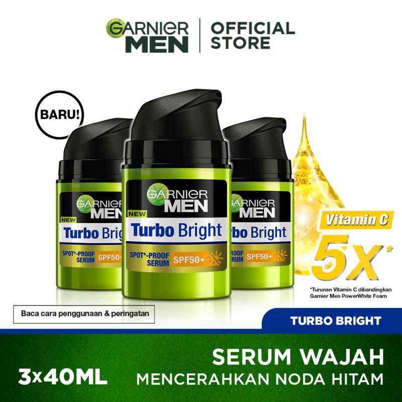 Jual Garnier Men Turbo Bright Spot Proof Serum Spf50 40 Ml 3 Pcs Triple Pack Murah Mei 2021 Blibli