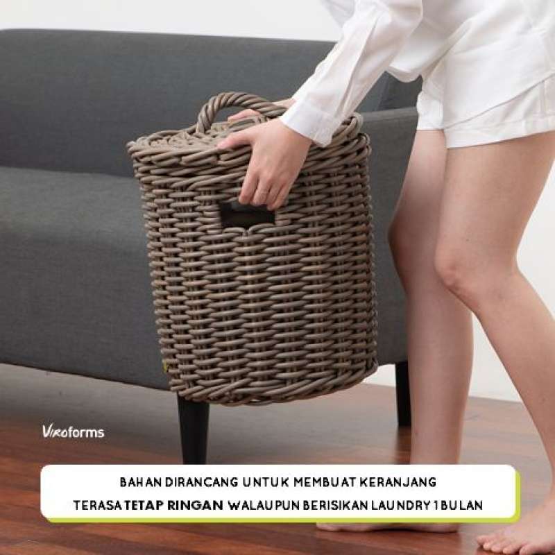 Jual H609a1s Keranjang Anyaman Rotan Laundry Basket Kubu Small Terbaru Juli 2021 Blibli