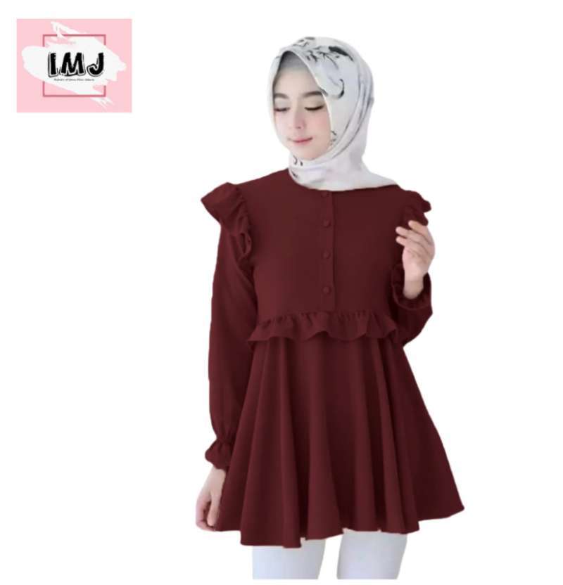 Imj Sisi Baju Atasan Wanita Terbaru Blouse Korean Style Blouse Wanita Lengan Panjang Import Terbaru Juli 2021 Harga Murah Kualitas Terjamin Blibli