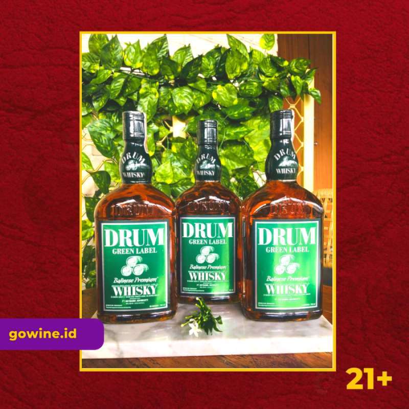Jual Drum Whisky Green Label Balinese Premium Whiskey 700 ml ...