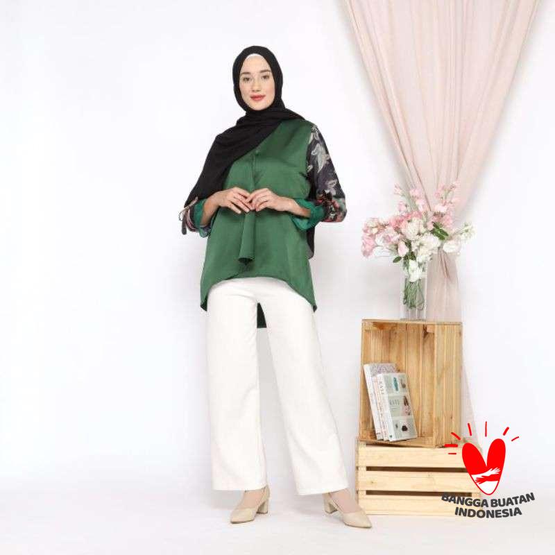 Jual ZAHRA TOP WANITA MUSLIM BAJU HIJAB CASUAL LENGAN PANJANG di