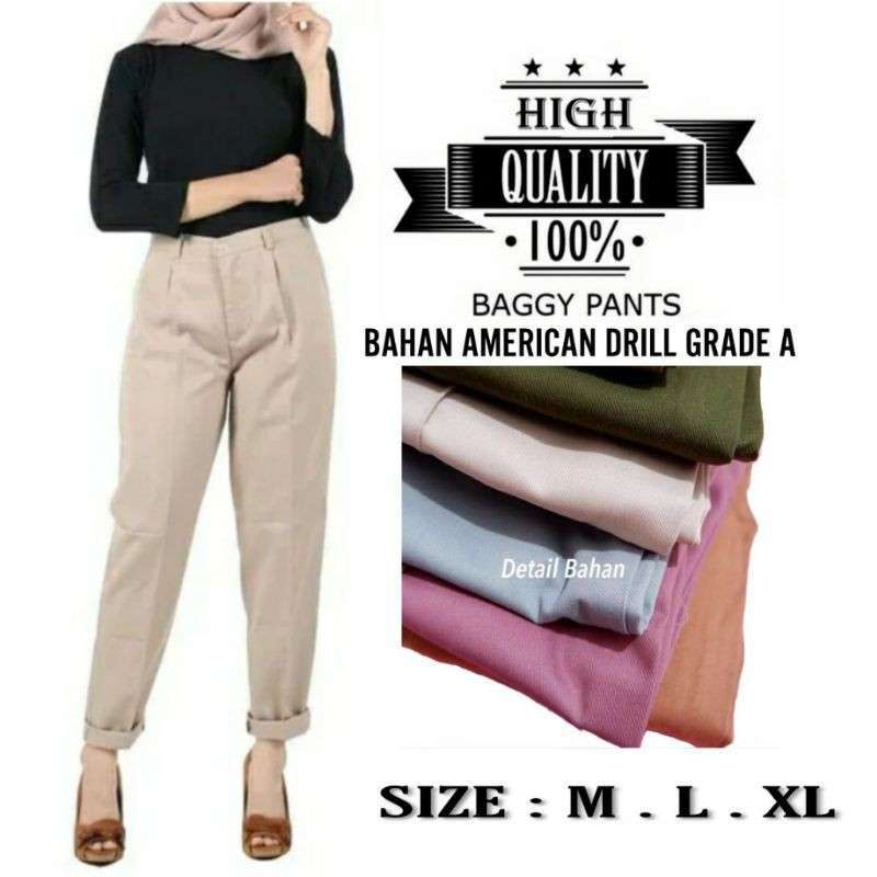 Promo Celana Wanita Baggy Pants di 