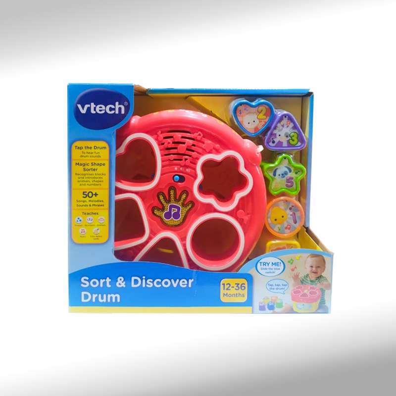 Jual Vtech Sort Discover Drum Shapes Blok Anak Bayi musik di