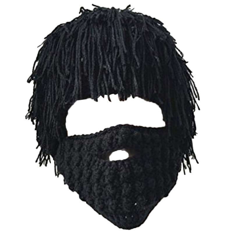 Jual Unisex Knit Bearded Hat Handmade 