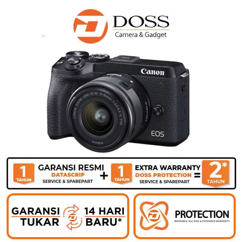 canon eos m6 mirrorless digital camera with 15 45mm lens black