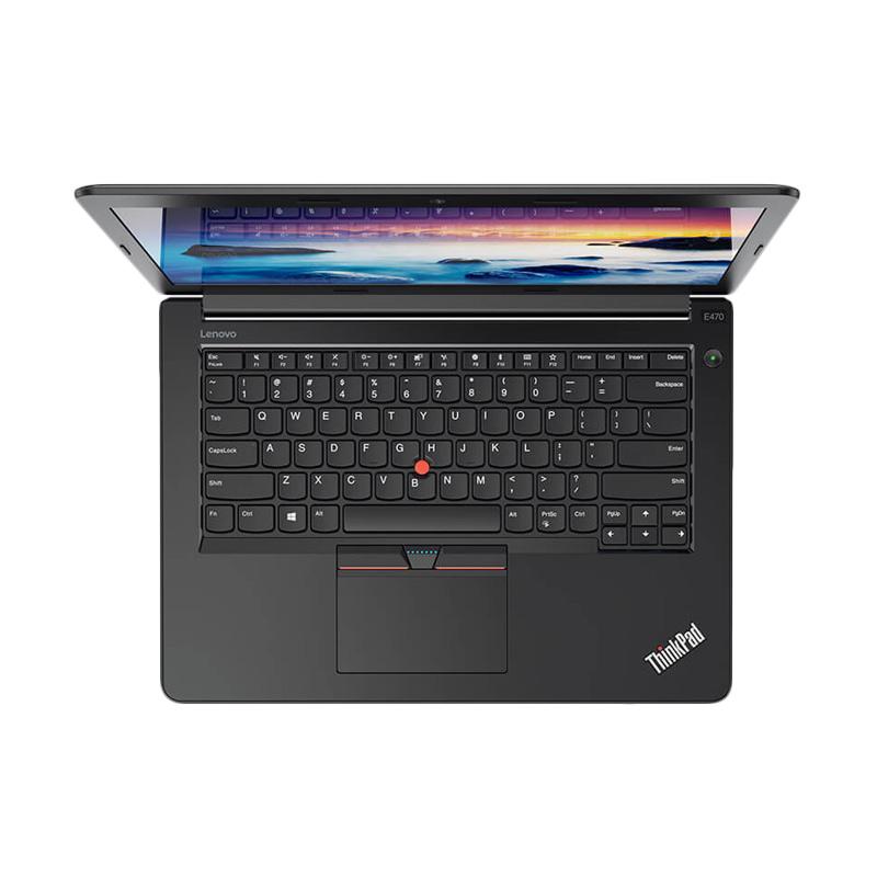 Lenovo ThinkPad E470-WIA Laptop - Hitam [14 Inch/Intel Core i7-7500U/DOS/4 GB/1 TB/NVIDIA 940MX/6 Cell]