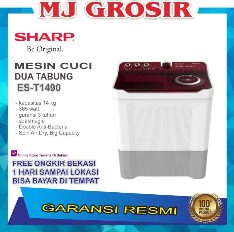 Promo Mesin Cuci Sharp Est 1490 14 Kg 2 Tabung 1490 14kg Dolphinwave Di Seller Mj Grosir Store Kota Bekasi Jawa Barat Blibli