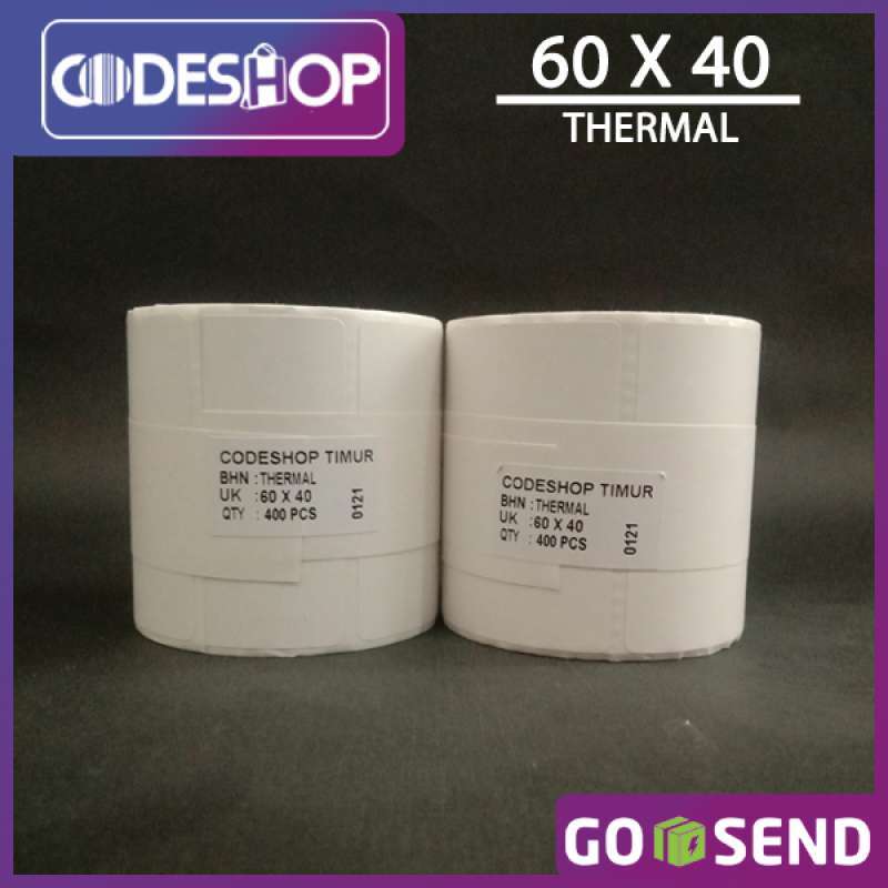 Jual LABEL THERMAL 60 X 40 - ISI 400 - 1 LINE di Seller Toko ...
