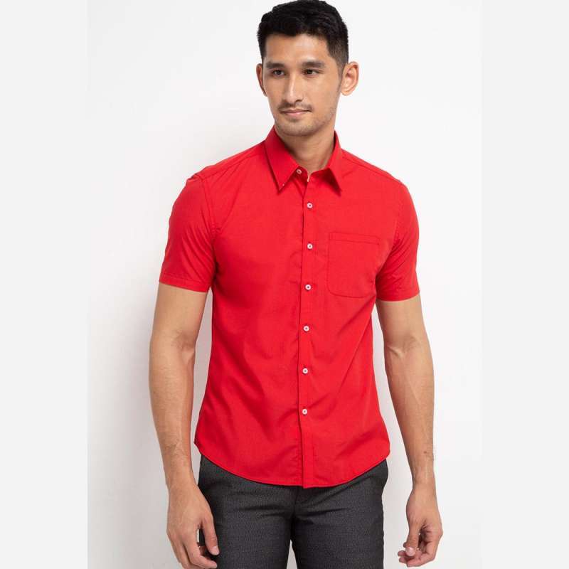 Promo Lorient Plain Short Sleeves Slim 