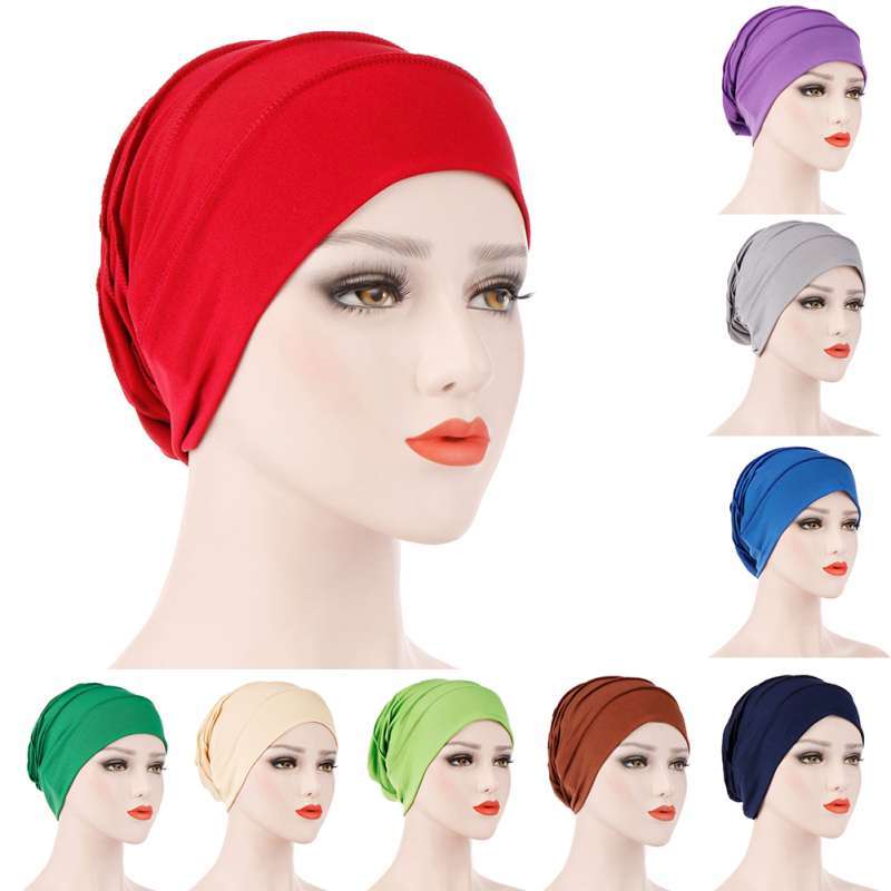 Solid Color Pleated Hat Women 