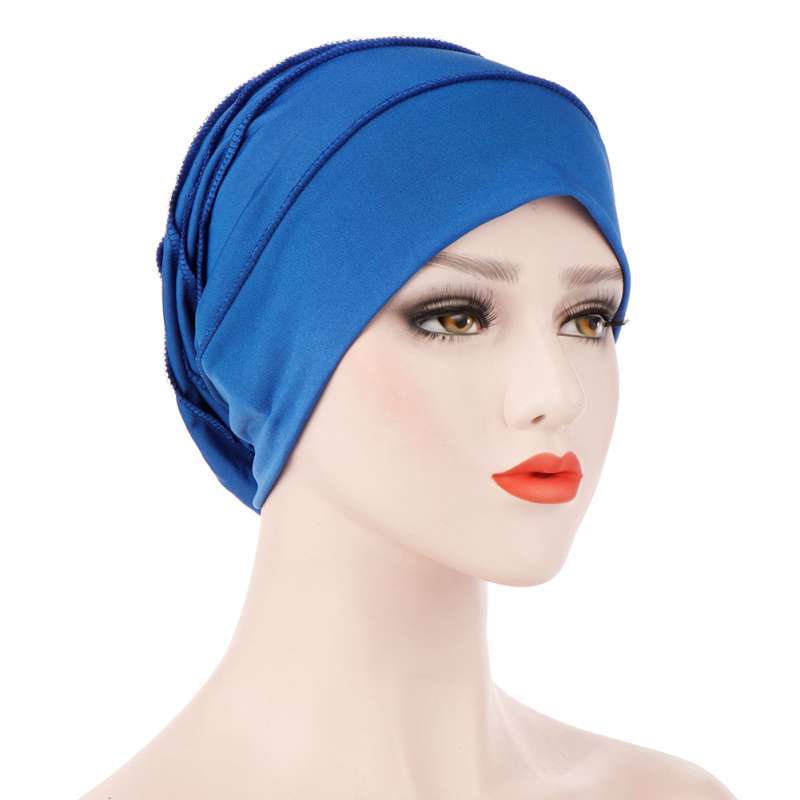 Solid Color Pleated Hat Women 
