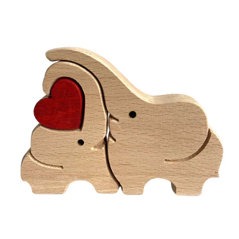 Promo Wood Animal Decor Mother's Day Gift Wooden Desktop Decoration  Elephants Diskon 23% di Seller Homyl - China | Blibli