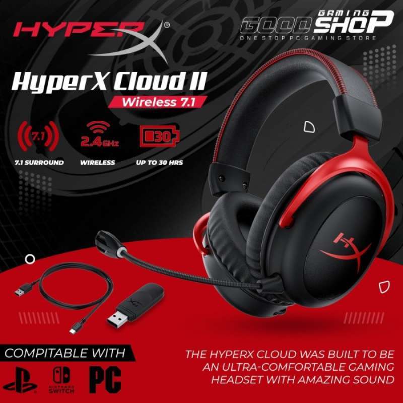 Jual Hyperx Cloud 2 Wireless 7.1 Gaming 