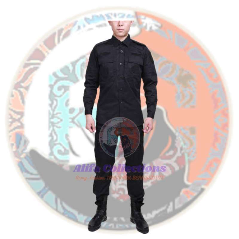 Jual Seragam Safari Satpam Hitam Setelan Baju Security Supir Terbaru Juni 2021 Blibli
