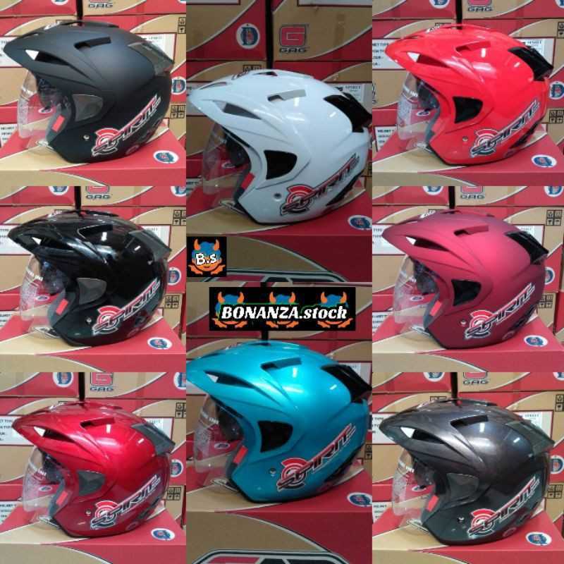 Jual Helm GAG Spirit Solid Double Visor 
