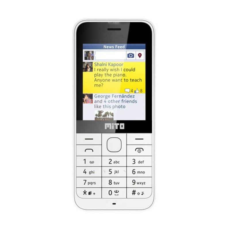 Mito 122 Candybar Handphone - White [Dual SIM/Camera]
