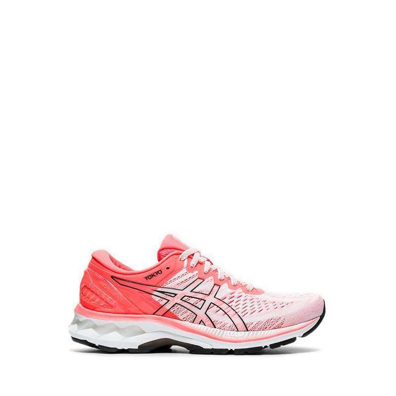 womens red asics running shoes