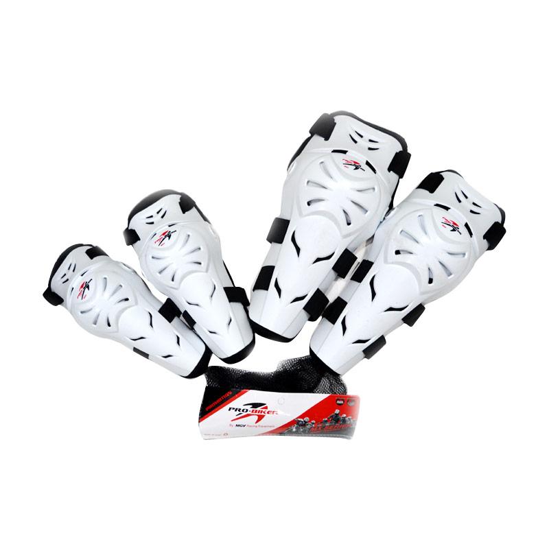 Daftar Harga Probiker Original Engsel Dekker Protector Pelindung Lutut dan Siku - White Terbaru