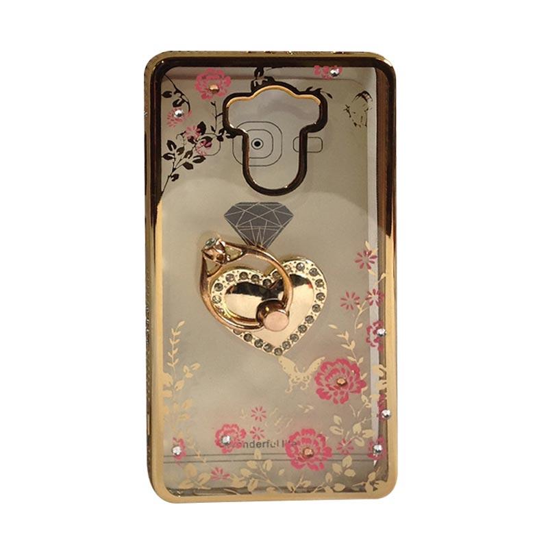 harga OEM Diamond Motif Love Softcase Casing for Xiaomi Redmi 4 Prime ??? Gold