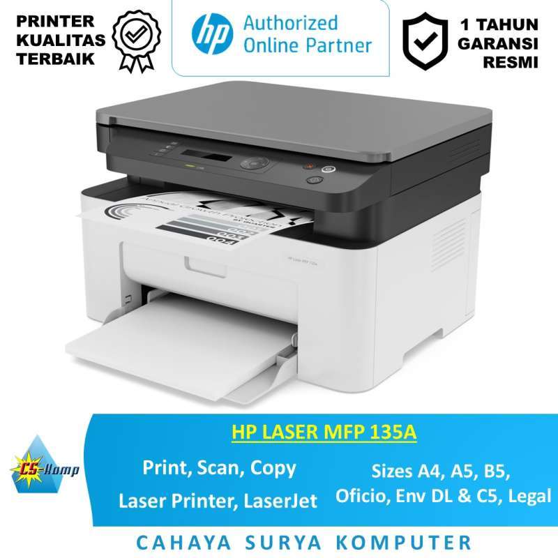Jual HP LASER MFP 135A, Print, Scan, Copy, (Mono) di Seller Cahaya Surya  Komputer - Kota Makassar, Sulawesi Selatan | Blibli