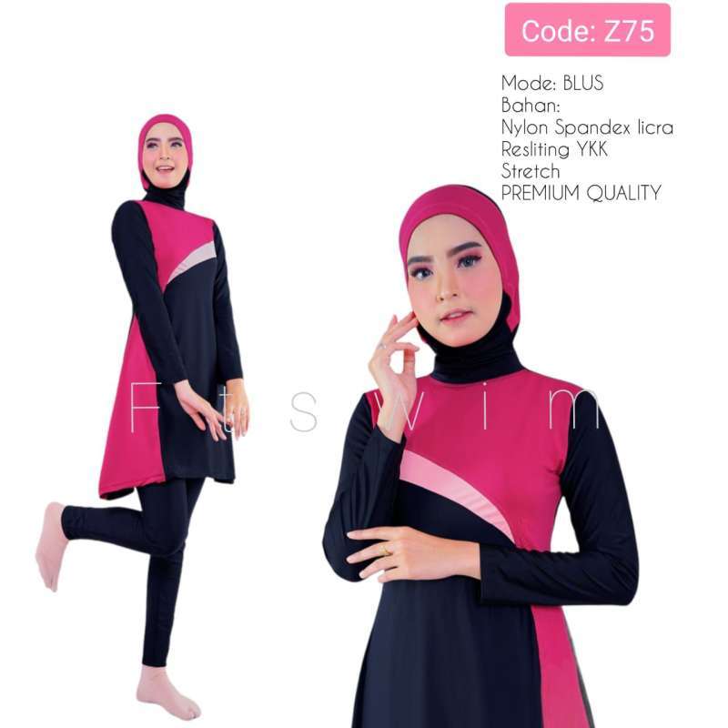Jual Baju Renang Muslimah Pakaian Renang Muslim Remaja Dewasa Swimwear Z75 L Di Seller Ftswim Kota Depok Jawa Barat Blibli