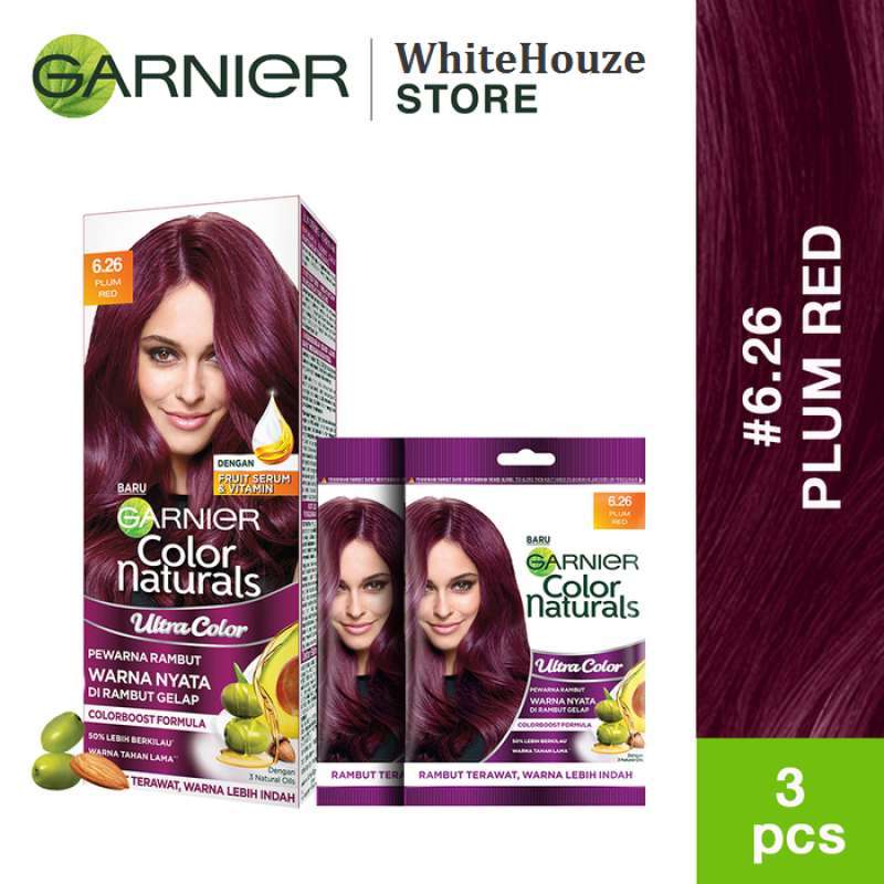 Jual Garnier Color Natural Hair Color [1 Box + Sachet/ 2pcs]  Plum Red  di Seller WhiteHouze - Kab. Tangerang, Banten | Blibli