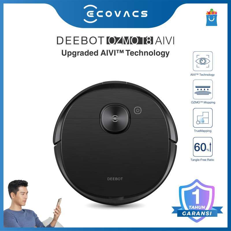 Promo Ecovacs DEEBOT OZMO T8 AIVI Robot Vacuum Cleaner Vacum di Seller  Ecovacs Official Store - Kota Tangerang, Banten | Blibli