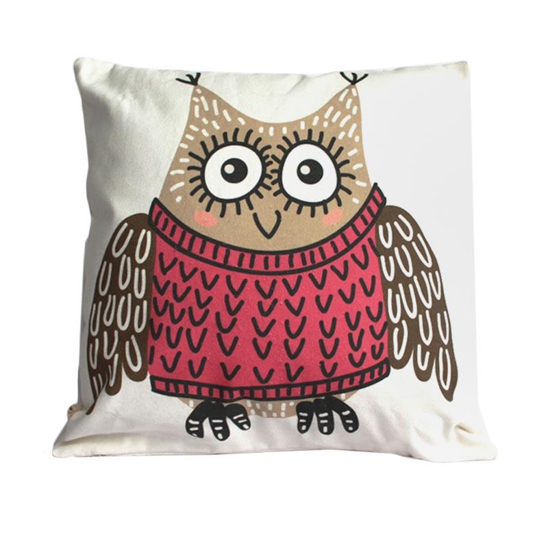 Jual Seruni Living Burung Hantu Pink Cushion Cover Murah Februari