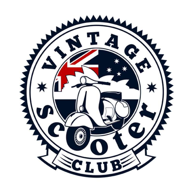 Promo Vespa Stiker Scooter Retro Garage Vintage Club Community