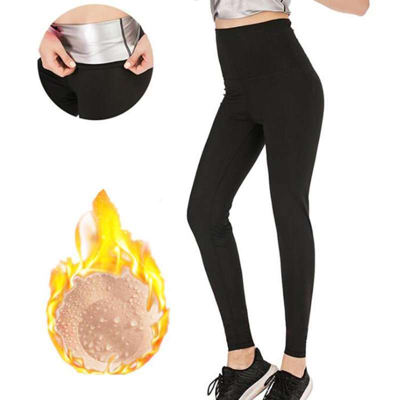 Promo 2x Women High Waist Sauna Pants 