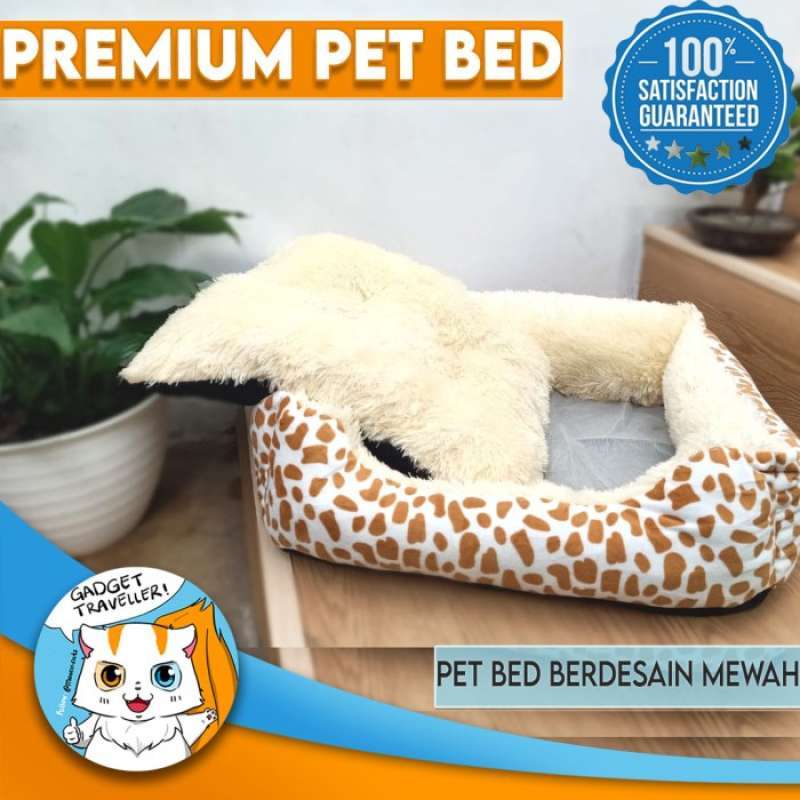 Jual Premium Pet Bed 55x45cm Tempat Tidur Hewan Desain Mewah Lepas Bantal Brown Polkadot Terbaru Desember 2021 Harga Murah Kualitas Terjamin Blibli