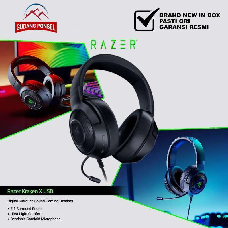 Jual Razer Headphone Kraken X Usb Gaming Headset Terbaru November 21 Harga Murah Kualitas Terjamin Blibli